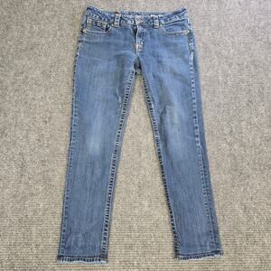 Miss Me Mid Rise Skinny Jeans Womens 32x29 Blue Flap Pocket Y2K